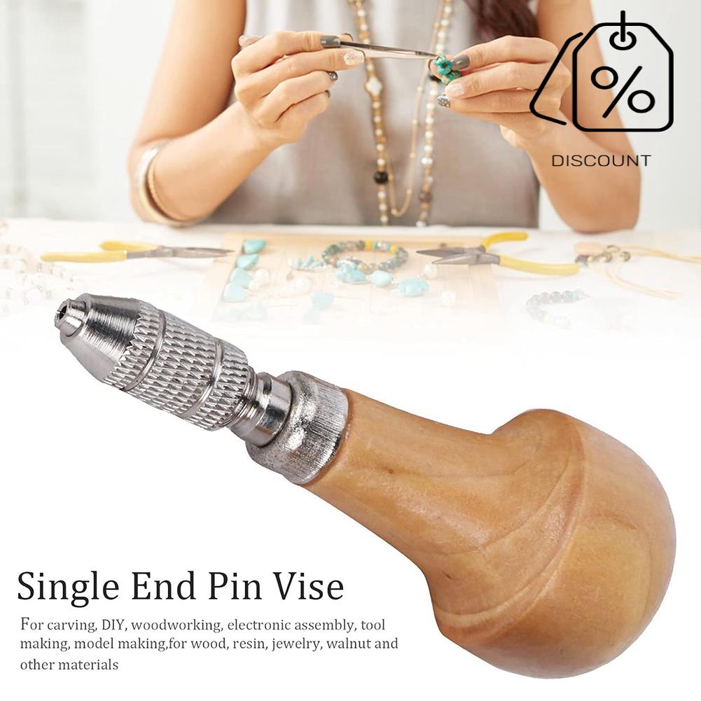 3 個のピンバイスセット精密チャック付き木製ステンレス鋼ハン - Jewelry Making Vise のレビューと価格