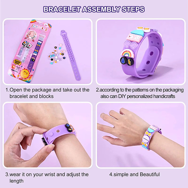 6 ピース/セット子供ビルディングブロックドットブレスレット - Jewelry Making Set のレビューと価格