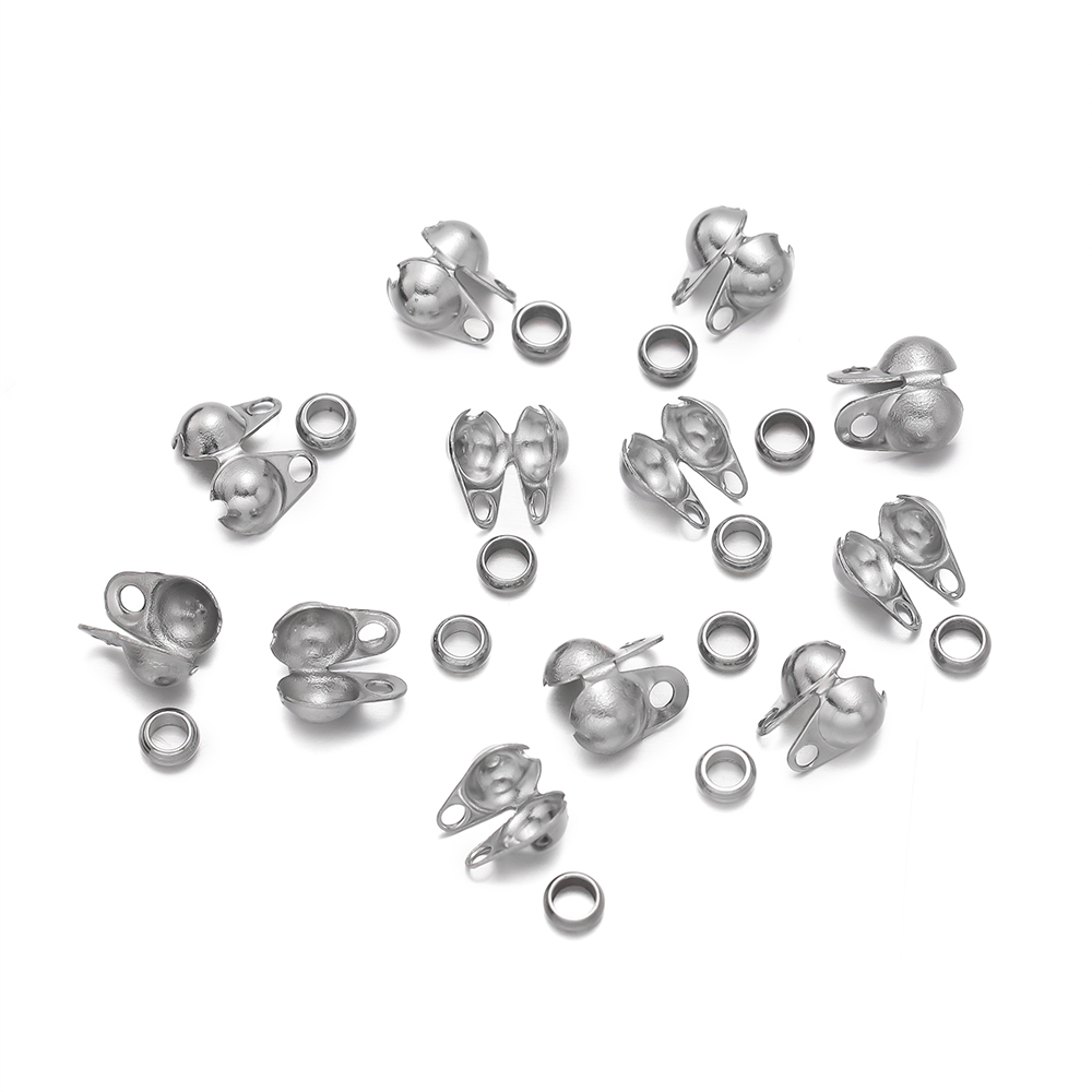 1 セットステンレス鋼圧着ビーズヒントノットカバークラムシェ - Jewelry Making Knots のレビューと価格