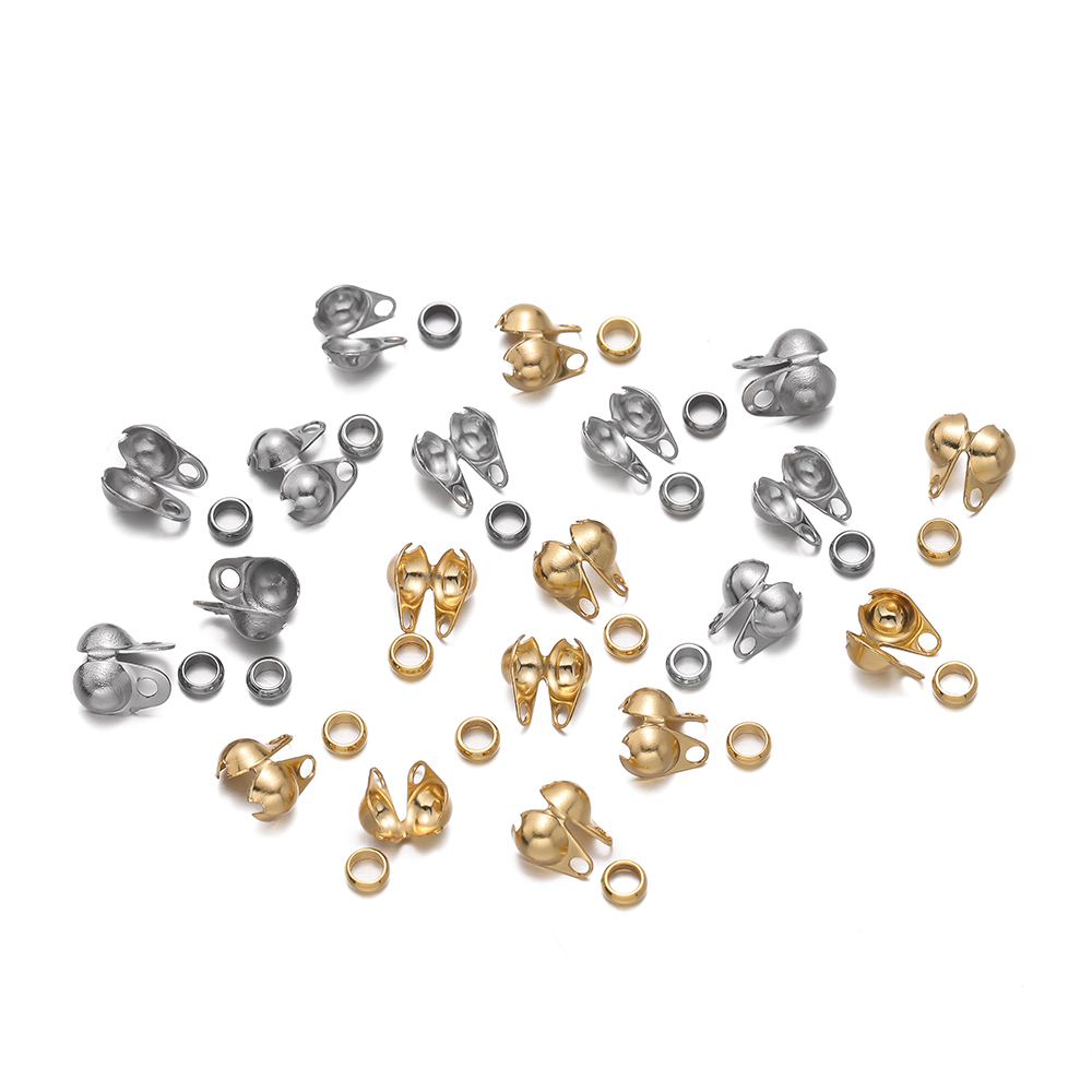 1 セットステンレス鋼圧着ビーズヒントノットカバークラムシェ - Jewelry Making Knots のレビューと価格