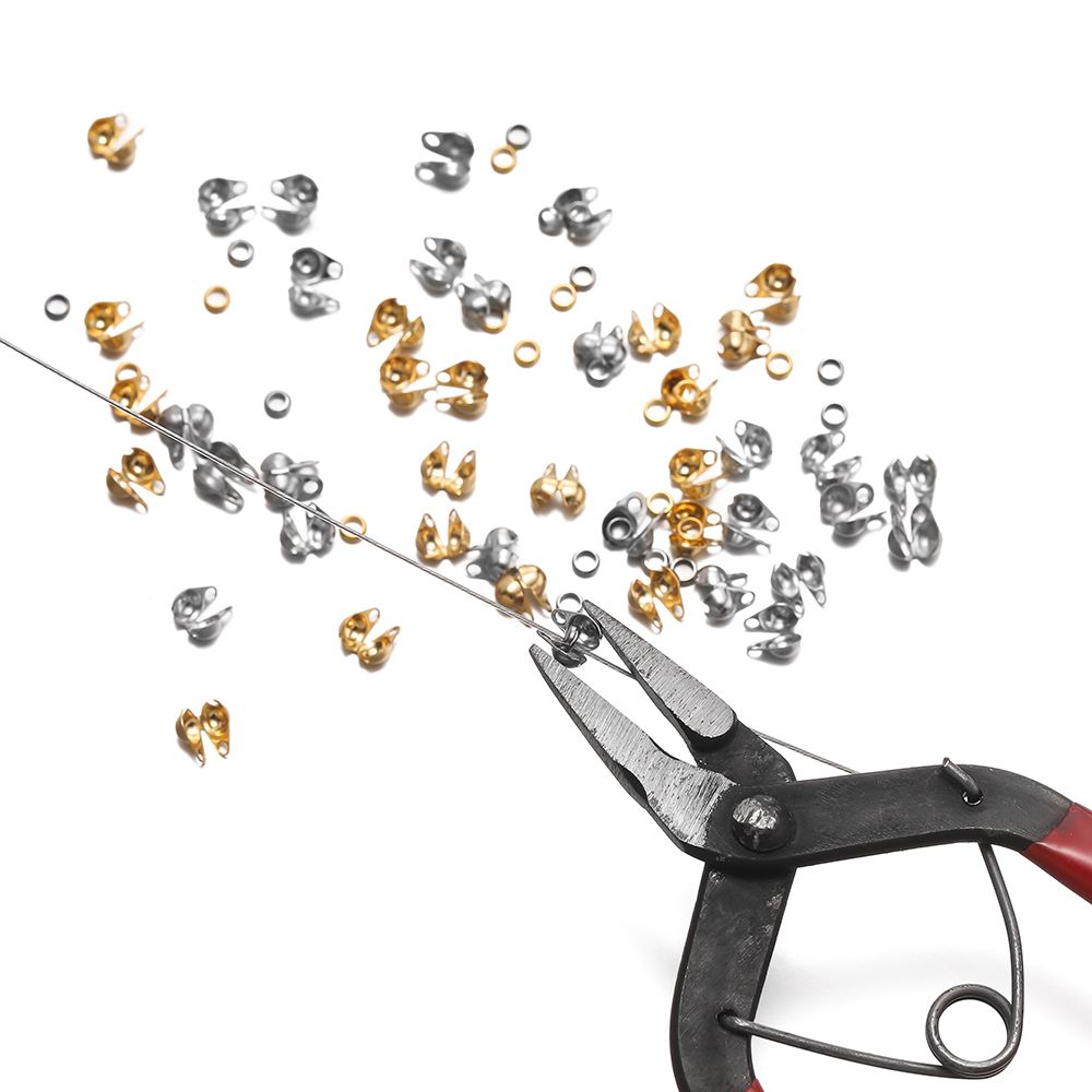 1 セットステンレス鋼圧着ビーズヒントノットカバークラムシェ - Jewelry Making Knots のレビューと価格