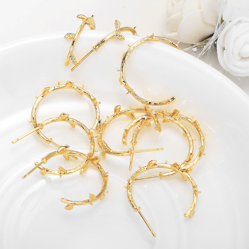 6 個 18 K ゴールドカラー真鍮ハーフピンラウンドスタッ - Jewelry Making Set のレビューと価格