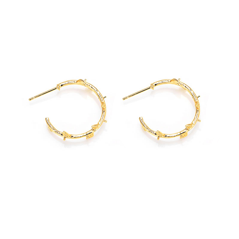 6 個 18 K ゴールドカラー真鍮ハーフピンラウンドスタッ - Jewelry Making Set のレビューと価格