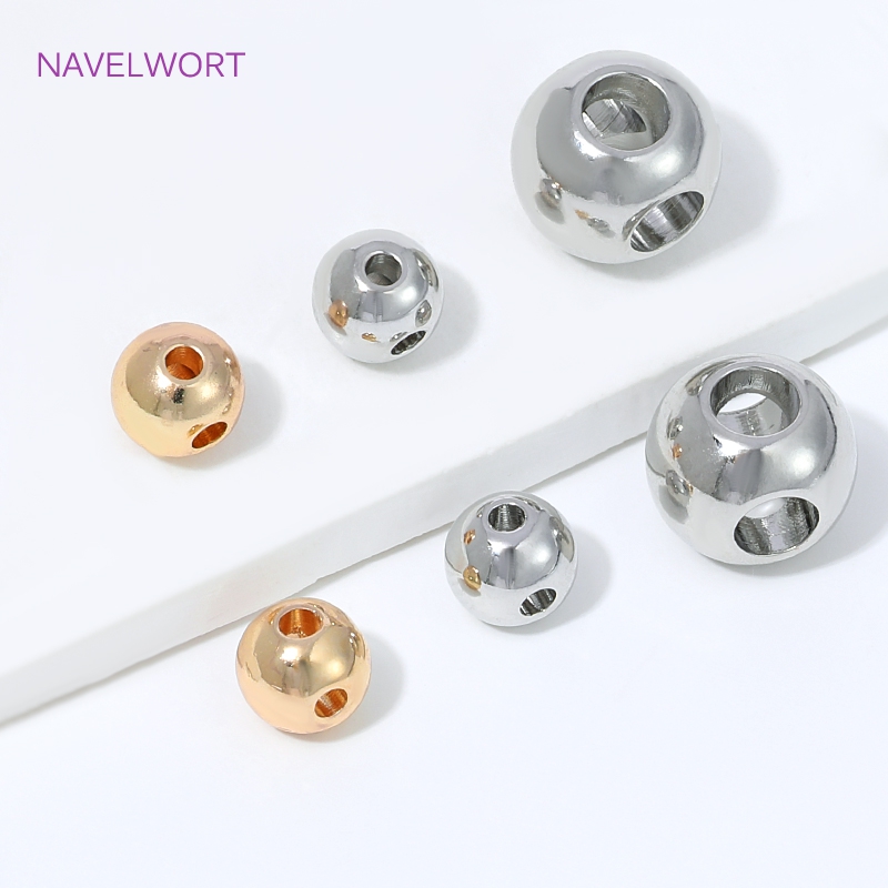 KC金メッキ4穴ラウンドスペーサービーズ、ジュエリー製作用、 - Jewelry Making Items のレビューと価格