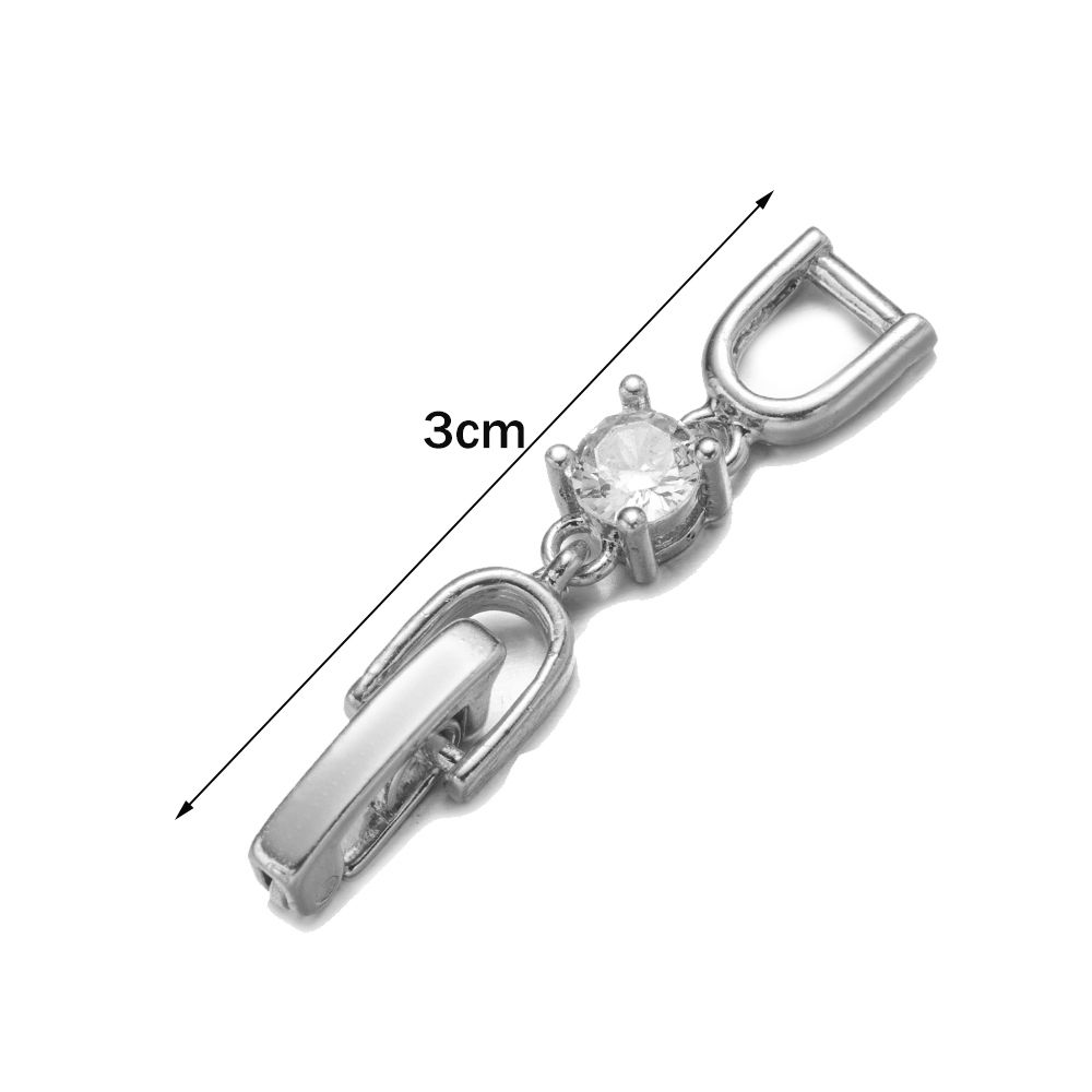 5 個ホワイトゴールドメッキクリスタルラインストーンフォール - Jewelry Making Set のレビューと価格