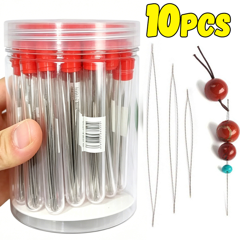 1-10個入りビーズニードル、シードビーズニードル、大きな目 - Jewelry Making Tools List のレビューと価格