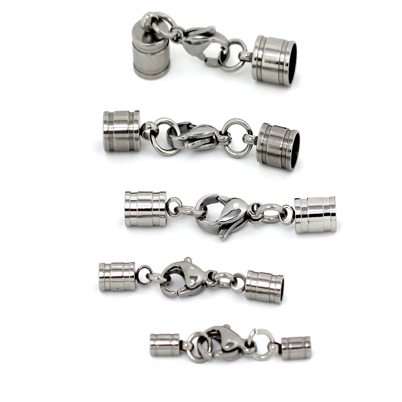 5セット ステンレス製ロブスタークラスプ フック レザーコー - Jewelry Making Set のレビューと価格