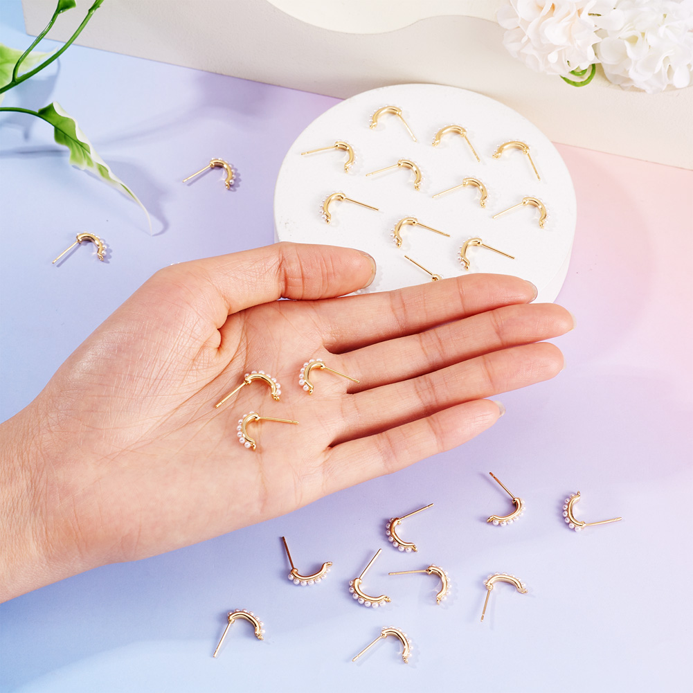 30個入り真鍮製スタッドピアス金具、ABSプラスチック製イミ - Jewelry Making Set のレビューと価格