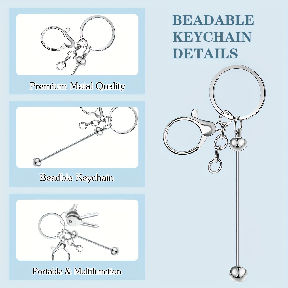 10 個 DIY ユニークなブランクビーズキーホルダー作成キ - Jewelry Making Tutorials のレビューと価格