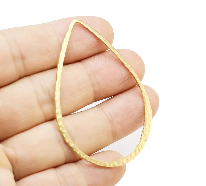 10個 ハンマードティアドロップチャーム、真鍮コネクタ、ジュ - Jewelry Making Hammer のレビューと価格