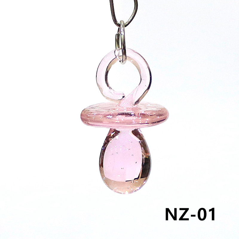 ミニガラスのおしゃぶりの魅力的でかわいい乳首の形のペンダント - Jewelry Making 3 Year Old のレビューと価格