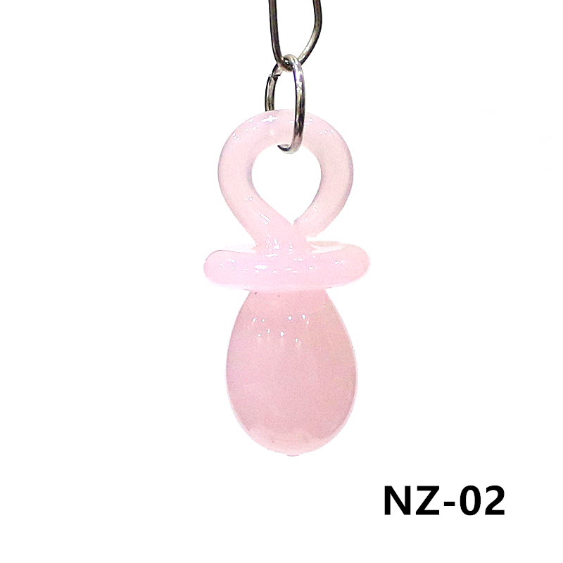 ミニガラスのおしゃぶりの魅力的でかわいい乳首の形のペンダント - Jewelry Making 3 Year Old のレビューと価格