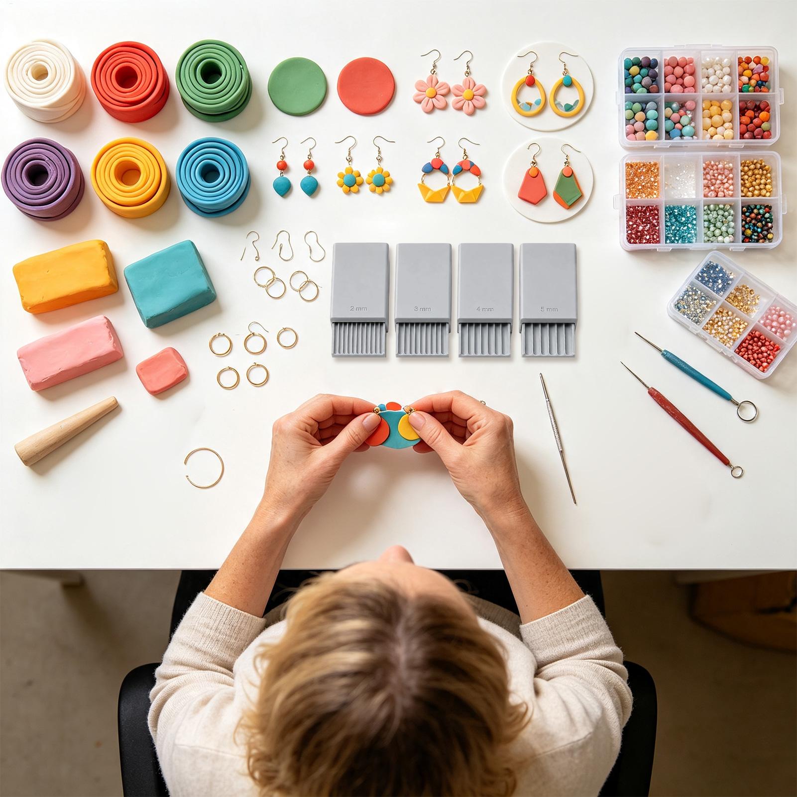 DIY 2mm 3mm 4mm 5mm ジュエリー製作用粘土 - Jewelry Making Workshop のレビューと価格