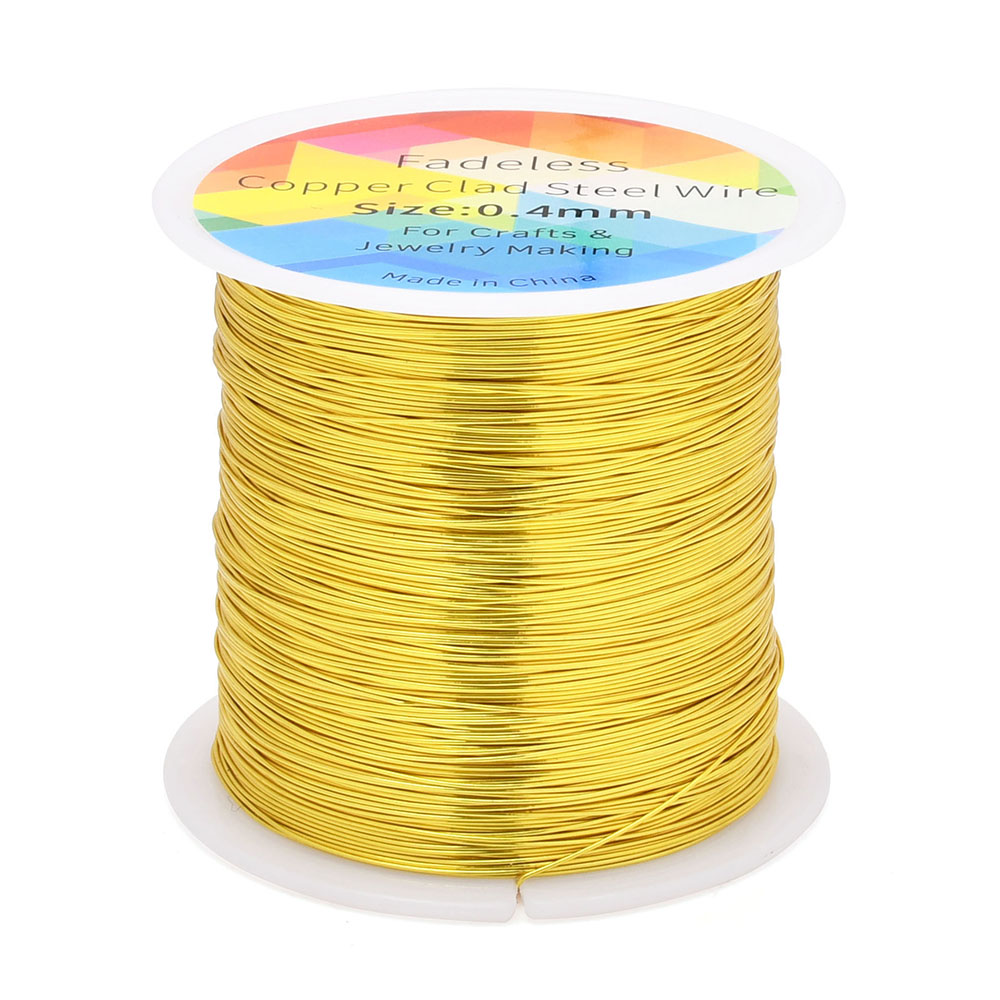 100 メートル/328 フィート色褪せない銅クラッド鋼線曲 - Jewelry Making Yarn のレビューと価格