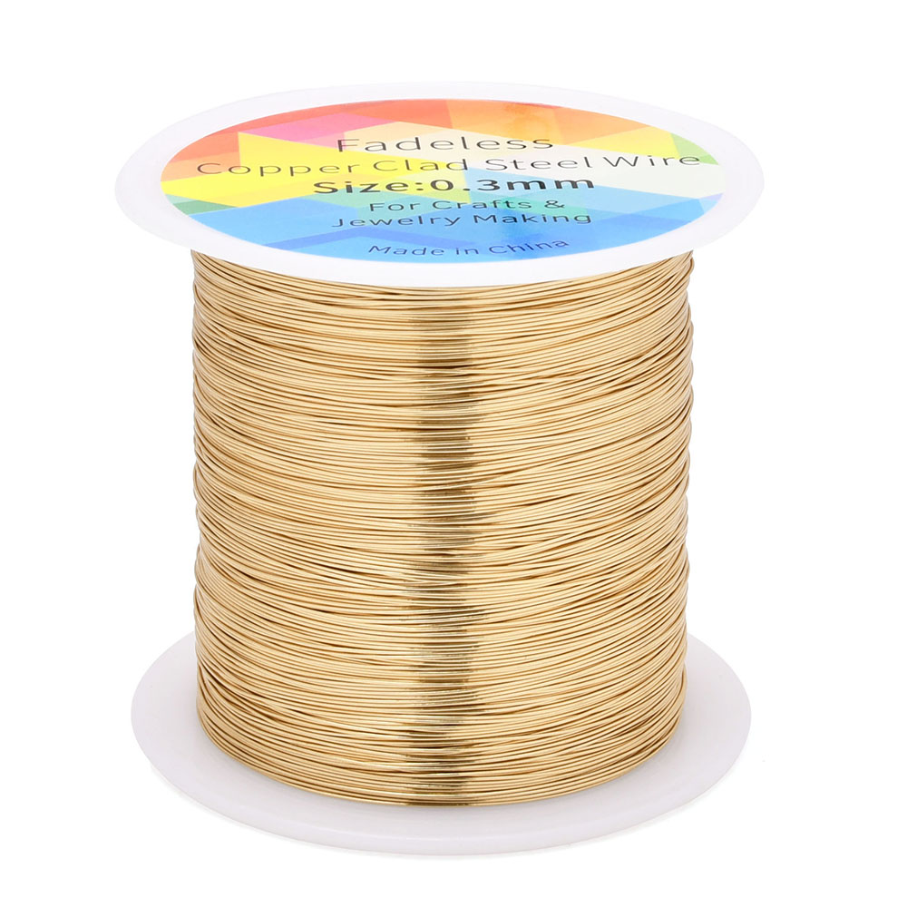 100 メートル/328 フィート色褪せない銅クラッド鋼線曲 - Jewelry Making Yarn のレビューと価格