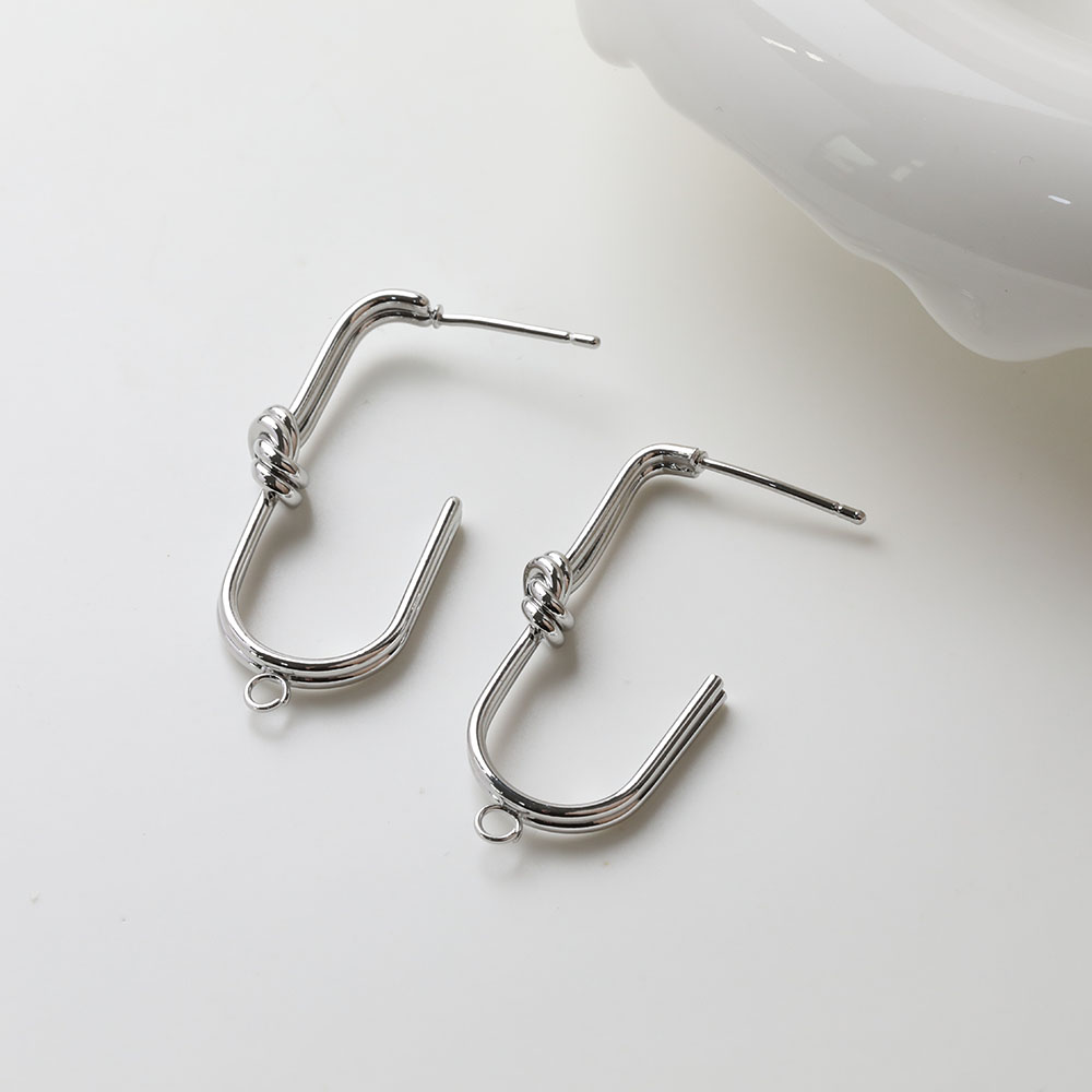 2 個可憐な U 字型結び目耳スタッドピアスジュエリー作成  - Jewelry Making Knots のレビューと価格