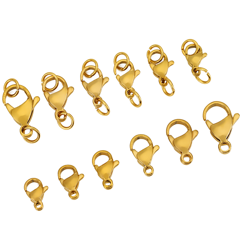 20個のステンレス製ロブスタークラスプ、ジャンプリング付きコ - Jewelry Making Items のレビューと価格