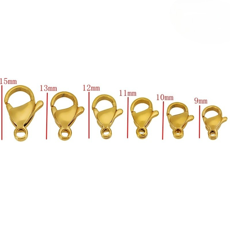 20個のステンレス製ロブスタークラスプ、ジャンプリング付きコ - Jewelry Making Items のレビューと価格