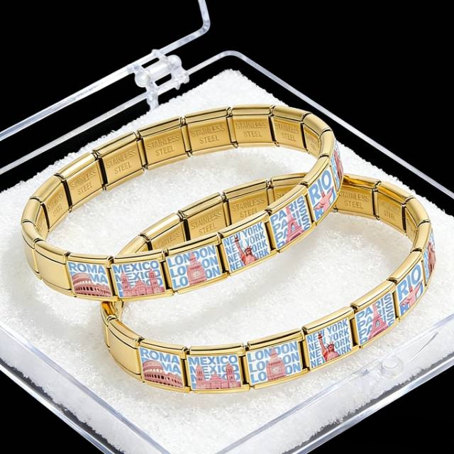 ステンレス製DIYブレスレット ゴールドのおしゃれなチャーム - Jewelry Making Newcastle のレビューと価格