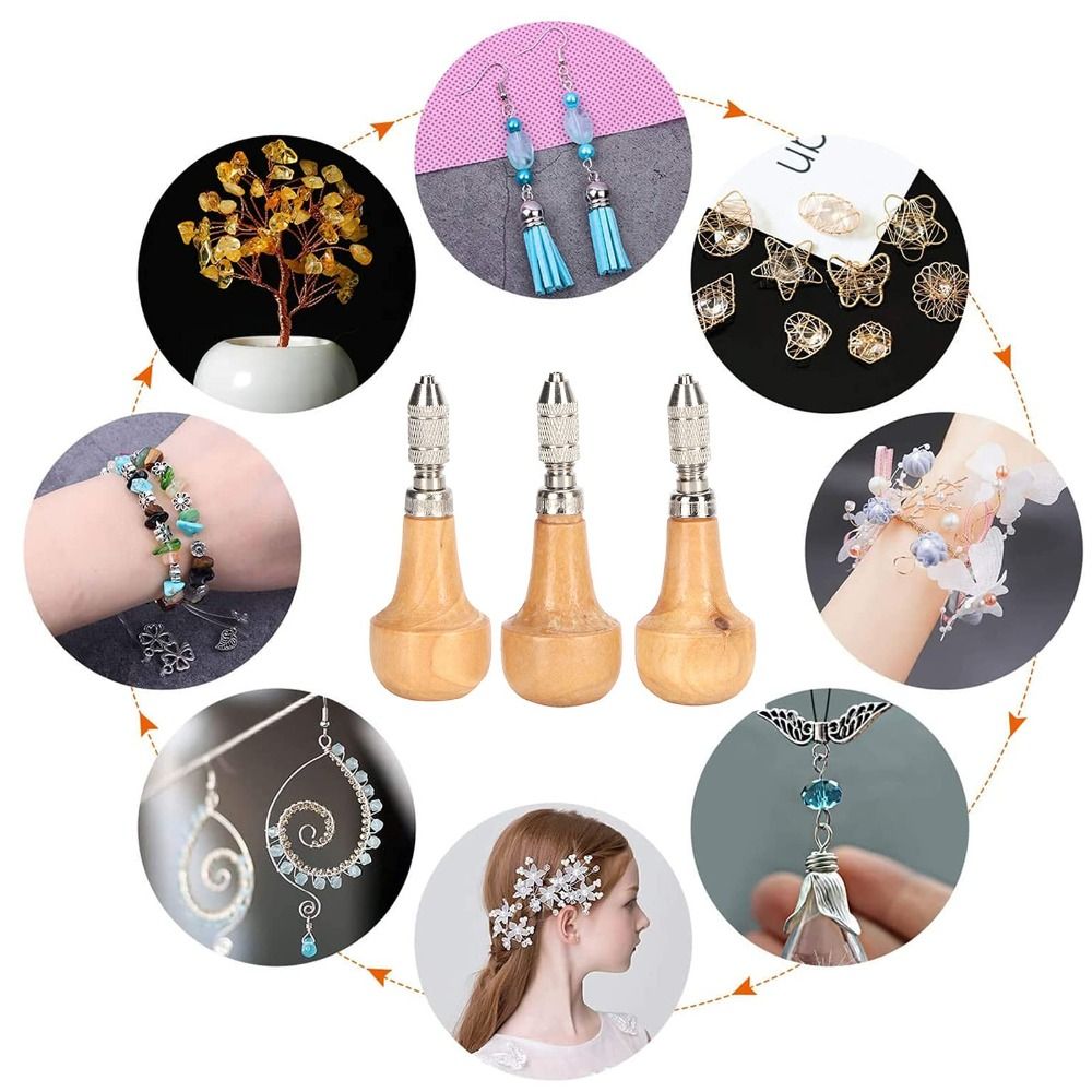 木製コンフォートシェイプハンドルピンバイスエクストラコレット - Jewelry Making Vise のレビューと価格