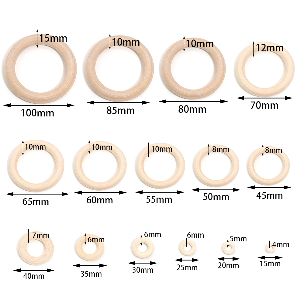 2-10個/ロット 丸型天然木製リング サークルペンダント  - Jewelry Making Knots のレビューと価格