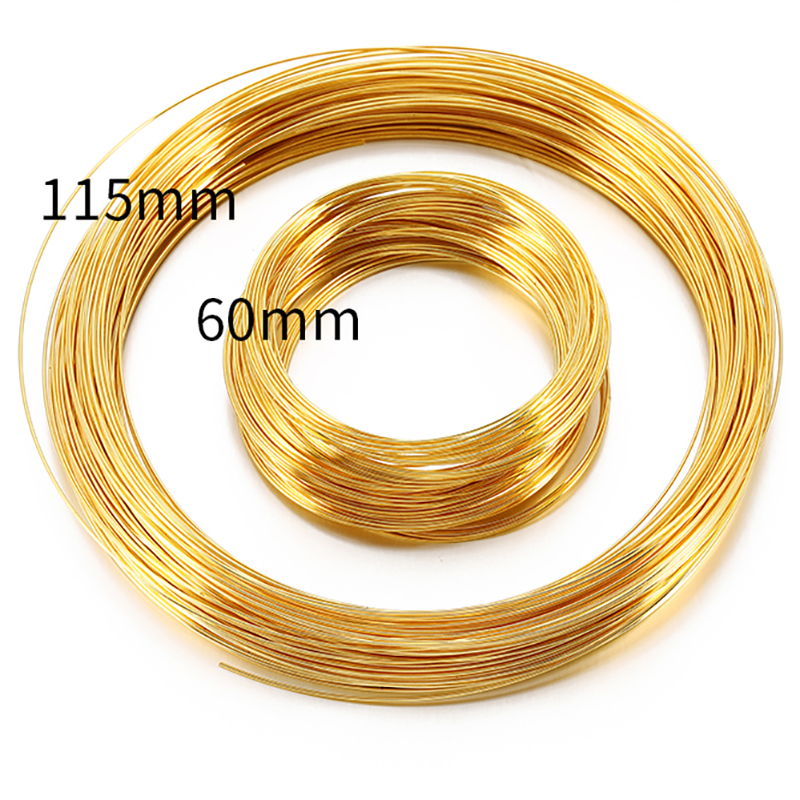 100 ループゴールドスチールカラーメモリーワイヤー 60  - Jewelry Making Knots のレビューと価格