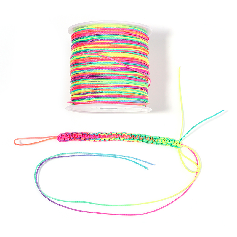 90M/ロール 0.8mm ナイロン糸コード 中国結び紐 D - Jewelry Making Knots のレビューと価格